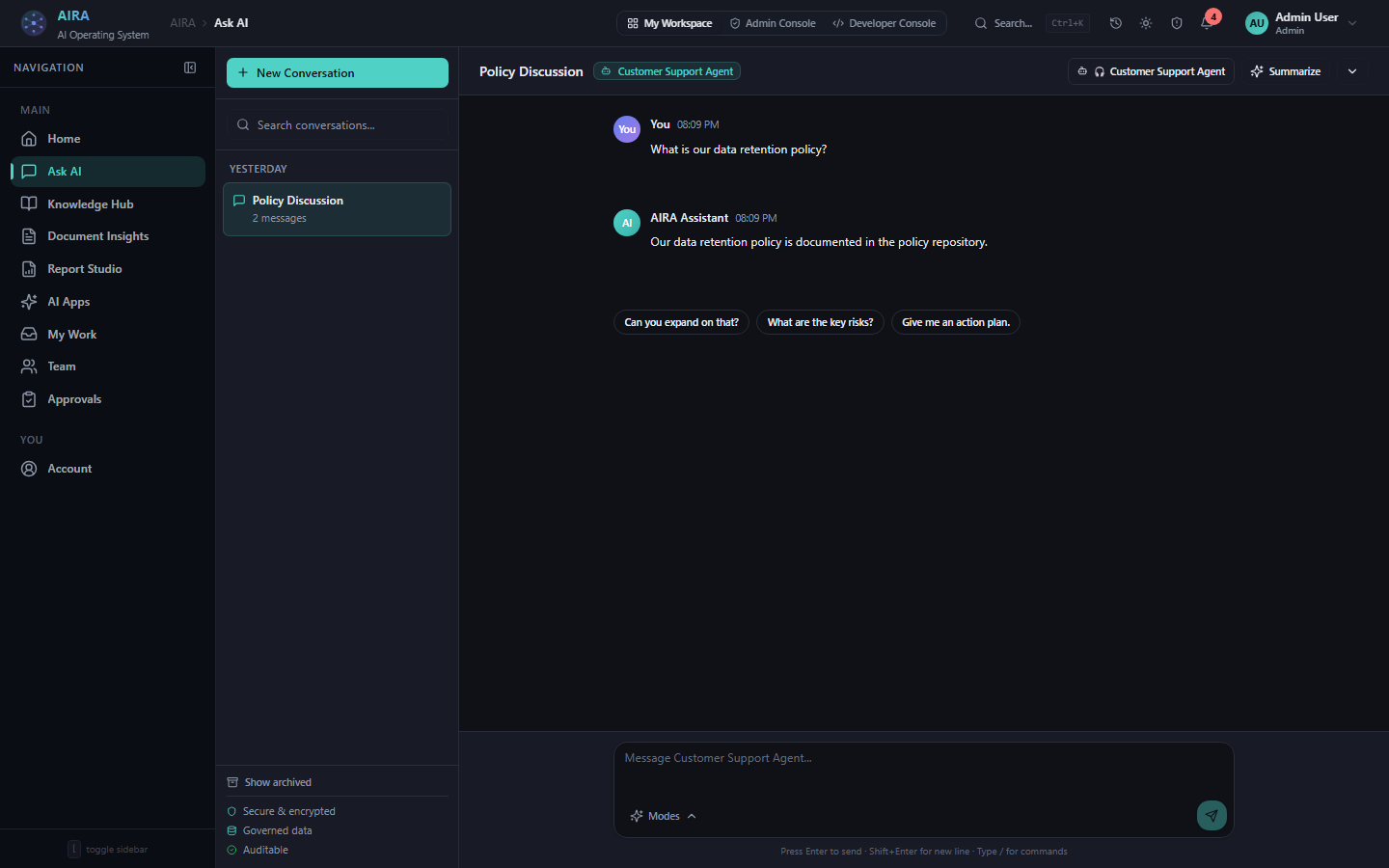 AI Chat — multi-LLM enterprise chat