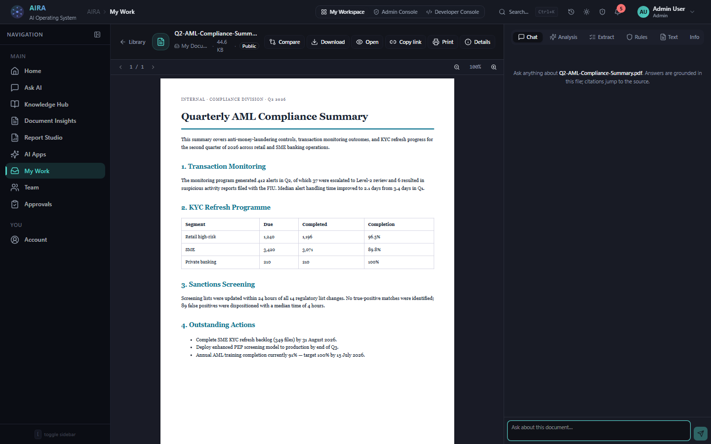 Document Insights — document intelligence